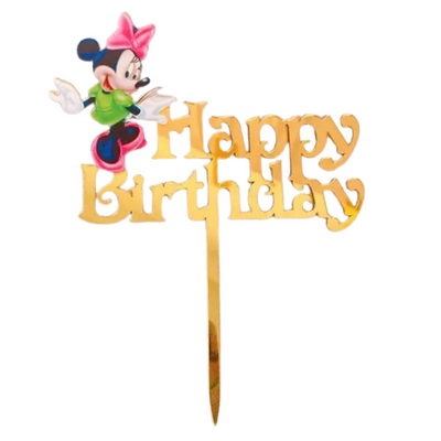 Minnie Mouse Cake Topper Happy Birthday-Cocodrip - Tårta &amp; Baktillbehör