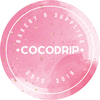 En rosa färg på logotypen för vårt onlinebageri som representerar vår verksamhet Cocodrip