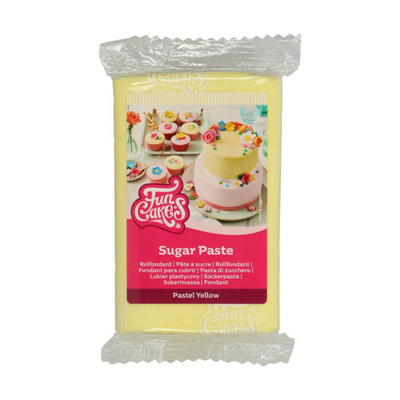 Sockerpasta FunCakes Pastel Yellow 250g-Cocodrip - Tårta och Baktillbehör