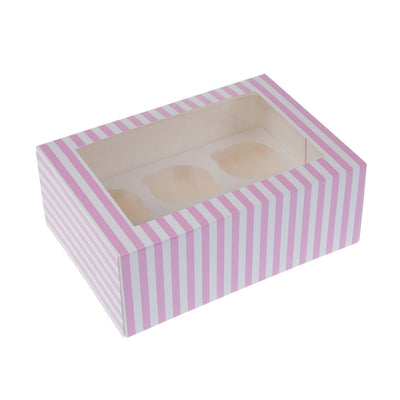 Cupcakes-box för 6 muffins - Cirkusrosa 1st-Cocodrip - Tårta och Baktillbehör