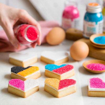 Rosa Glitter Strössel Färgat Socker – Decora-Cocodrip - Tårta och Baktillbehör