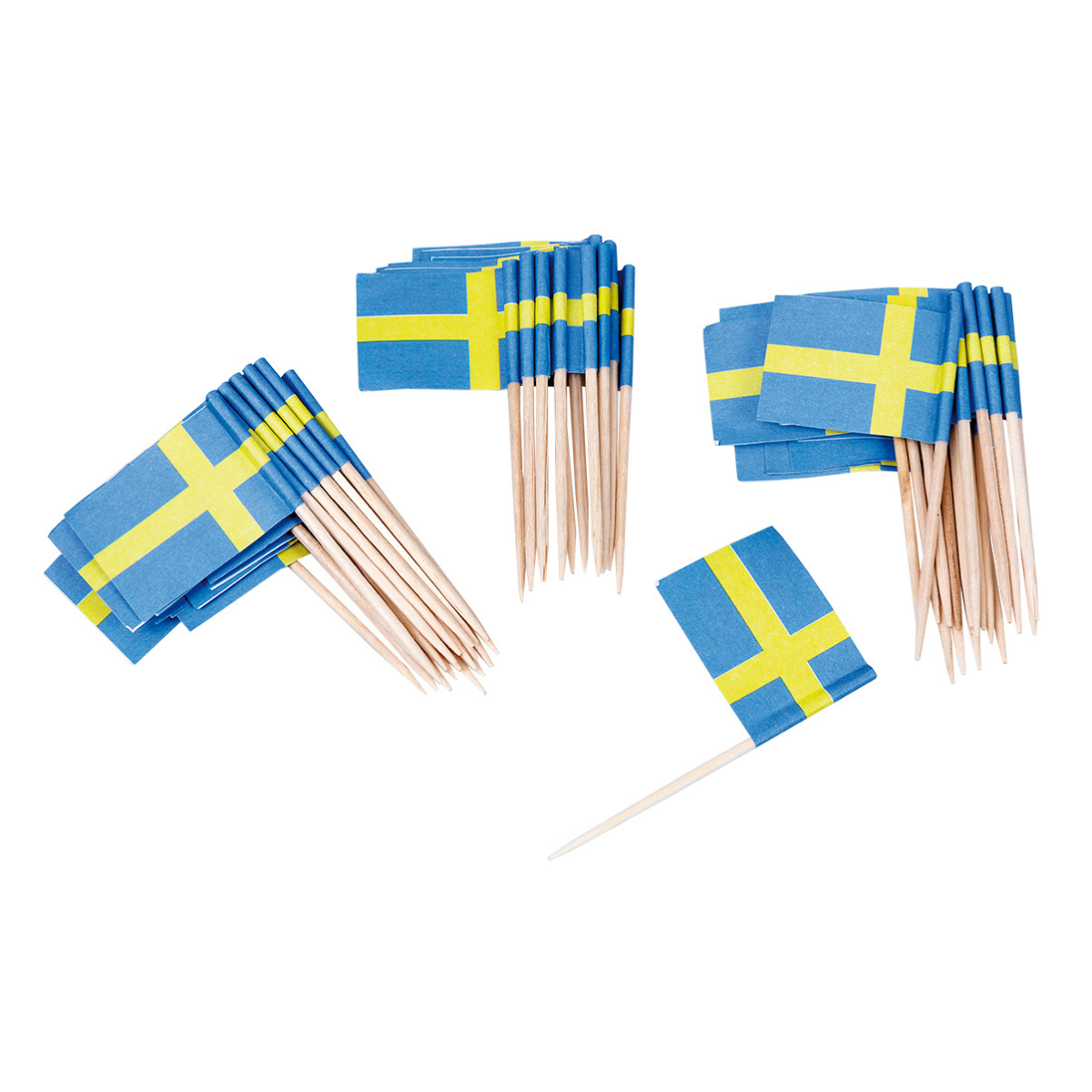 Cocktailpinnar Sverige flagga - 50-Pack-Cocodrip - Tårta &amp; Baktillbehör