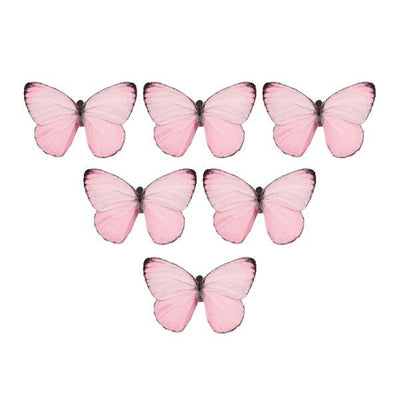 Rosa ätbara fjärilar 22st - Crystal Candy-Cocodrip - Tårta &amp; Baktillbehör