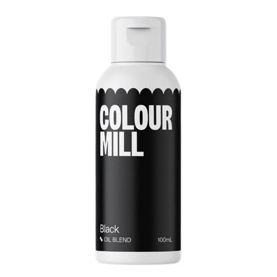 Ätbar Färg Colour Mill – Black 100ML- Colour Mill tillverkas i Australien och är 100% oljebaserad ätbarfärg.Den unika blandningen av Colour Mill oljefärger älskar fetterna och oljorna i din bakning, vilket gör att du kan uppnå ett rikt och strålande resultat, till skillnad från traditionella geléfärger. Den är perfekt för att färga choklad, smörkräm, Deco Melts, grädde, ganache, fondant, kaksmet, schweizisk maräng, marängsmörkräm och mycket mer. Användning:Skaka flaskan väl före användning.Droppa i liten mä