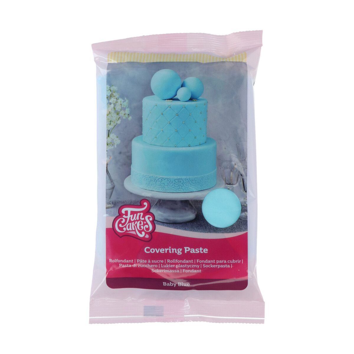 Täckpasta Baby Blue 500g FunCakes-Cocodrip - Tårta &amp; Baktillbehör