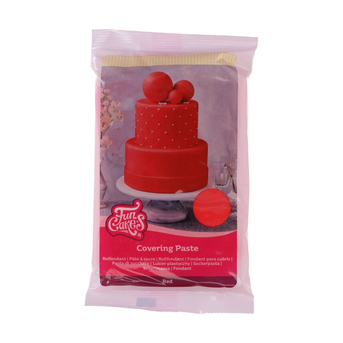 Täckpasta Röd 500g FunCakes-Cocodrip - Tårta &amp; Baktillbehör