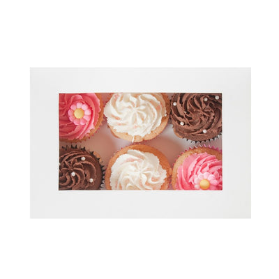 Vit Cupcakes Box För 6 Muffins HoM - 2 Pack-Cocodrip - Tårta &amp; Baktillbehör