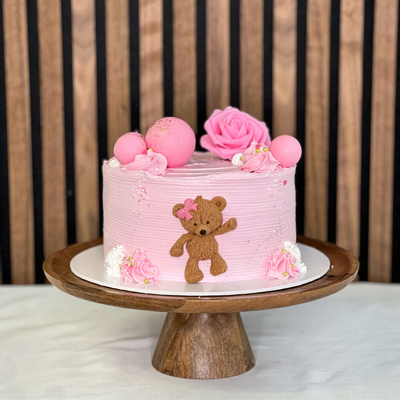 Rosa babyshower tårta-Cocodrip - Tårta &amp; Baktillbehör