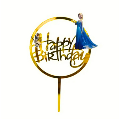 Elsa Happy birthday Cake topper-Cocodrip - Tårta &amp; Baktillbehör