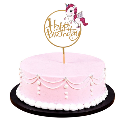 Unicorn Happy Birthday Cake Topper-Cocodrip - Tårta &amp; Baktillbehör