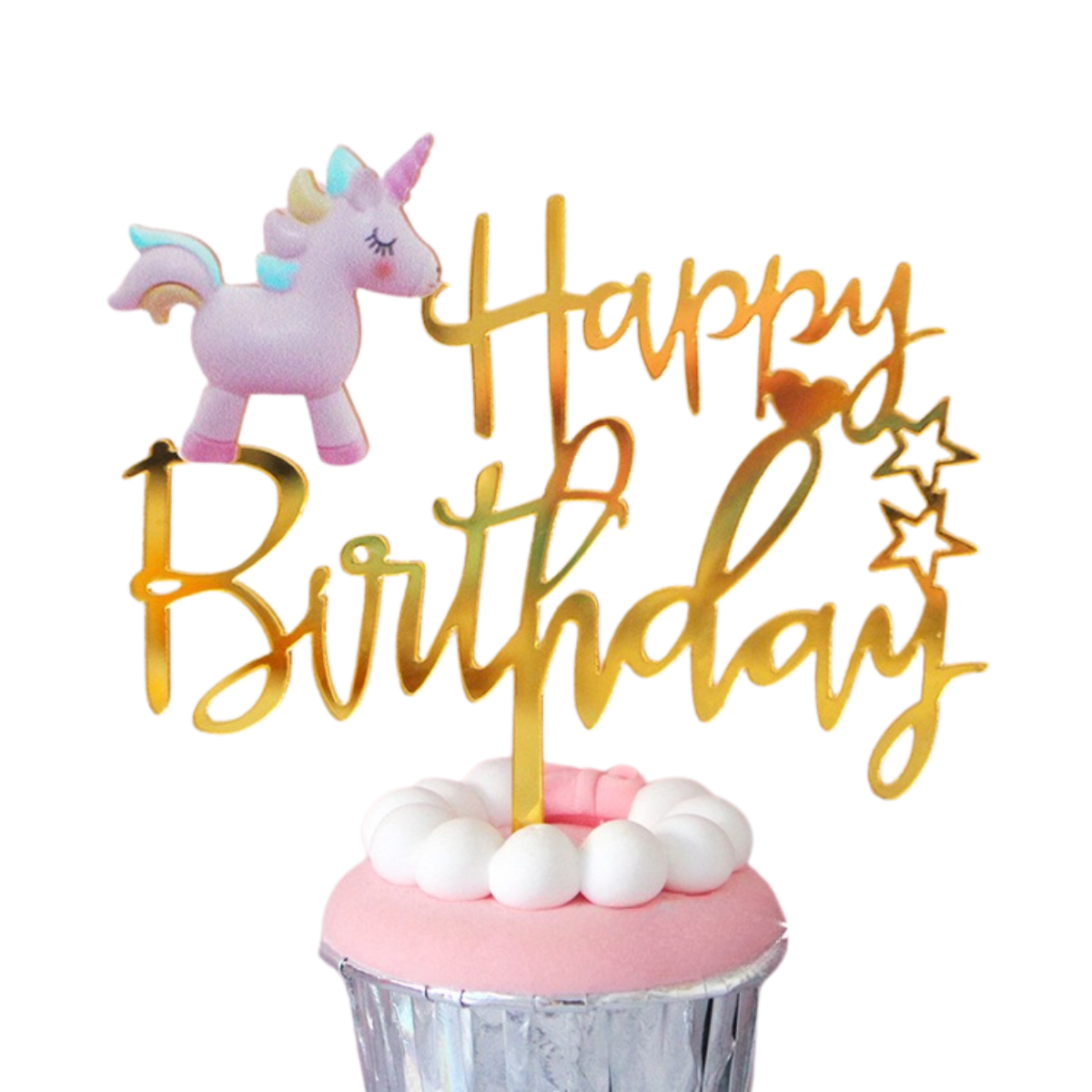 Unicorn Happy Birthday Cake Topper-Cocodrip - Tårta &amp; Baktillbehör