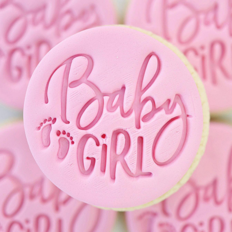 Baby Girl Cookie Cupcake Embosser – Sweet Stamp-Cocodrip - Tårta och Baktillbehör