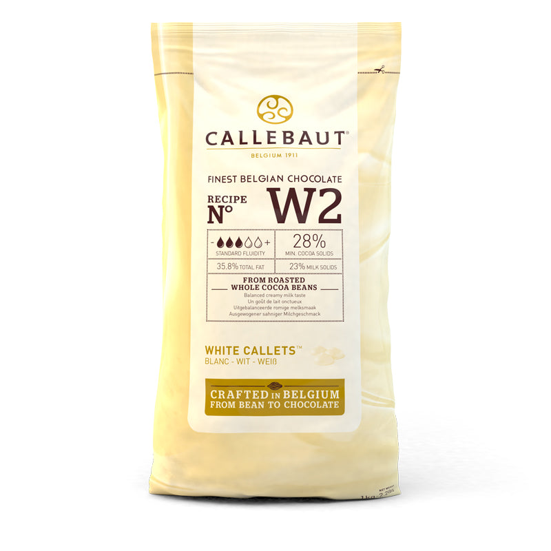 Belgisk Vit Choklad Callebaut W2 - 1 kg-Cocodrip - Tårta och Baktillbehör