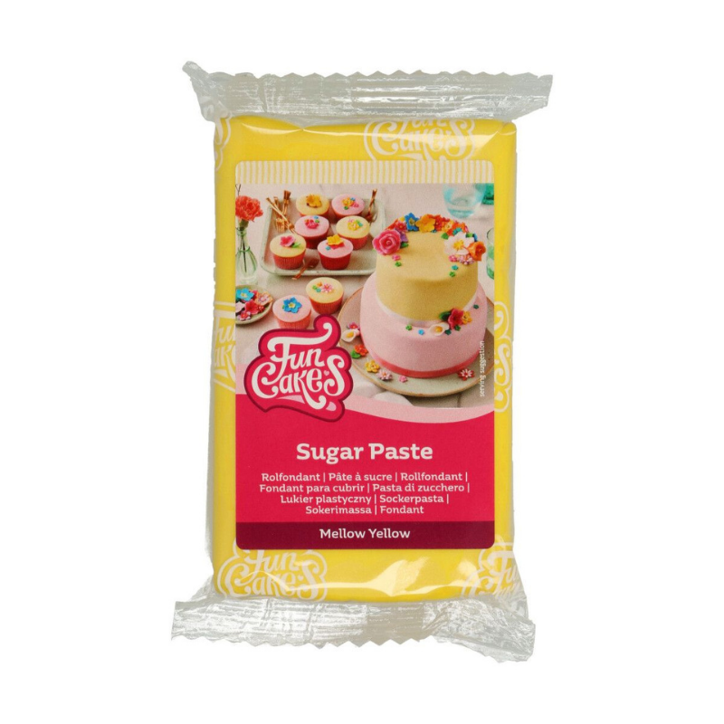 Sockerpasta FunCakes Mellow Yellow 250g-Cocodrip - Tårta och Baktillbehör