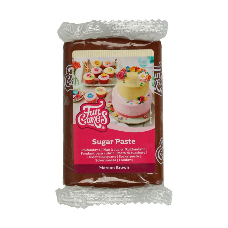 Sockerpasta FunCakes Maroon Brown 250g-Cocodrip - Tårta och Baktillbehör