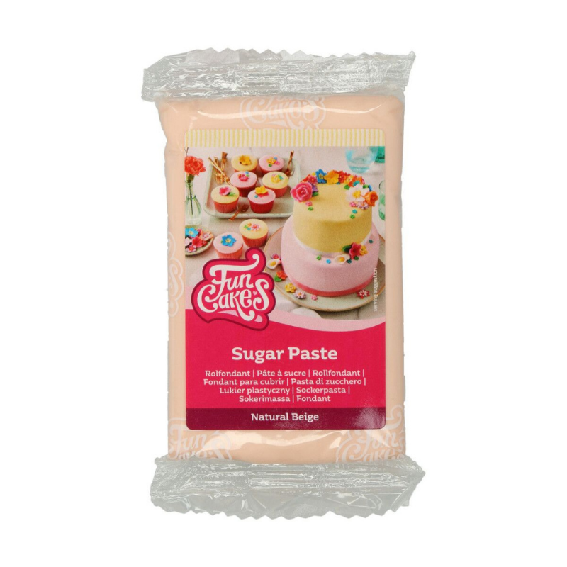 Sockerpasta FunCakes Natural Beige 250g-Cocodrip - Tårta och Baktillbehör