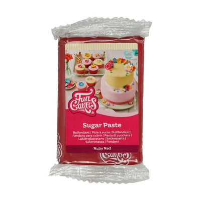 Sockerpasta FunCakes Ruby Red 250g-Cocodrip - Tårta och Baktillbehör