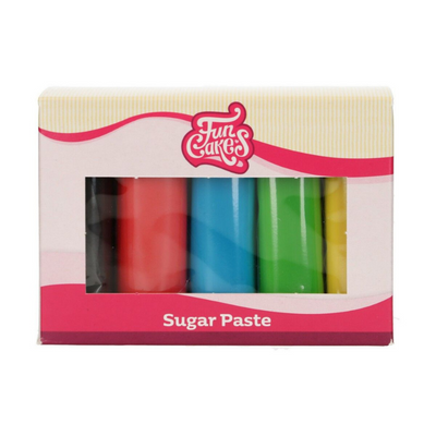 Sockerpasta FunCakes - Multipack Grundfärger-Cocodrip - Tårta och Baktillbehör