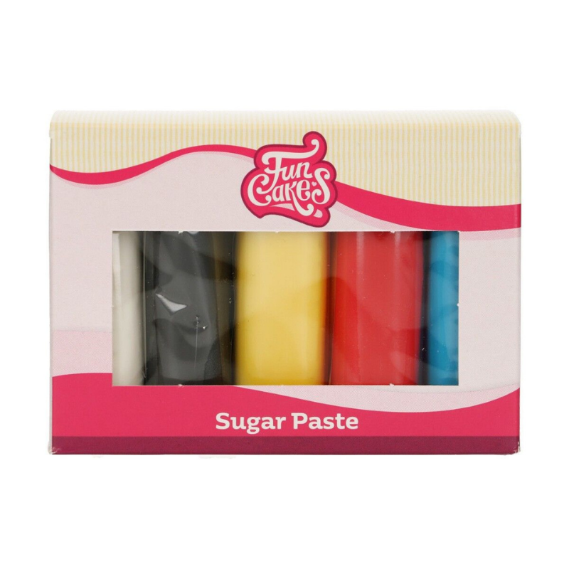 Sockerpasta FunCakes - Multipack Basfärger-Cocodrip - Tårta och Baktillbehör