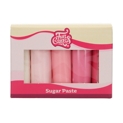 Sockerpasta FunCakes - Multipack Rosa-Cocodrip - Tårta och Baktillbehör