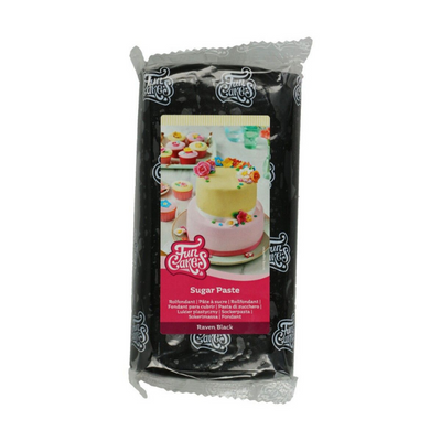 Sockerpasta FunCakes Raven Black 1kg-Cocodrip - Tårta och Baktillbehör