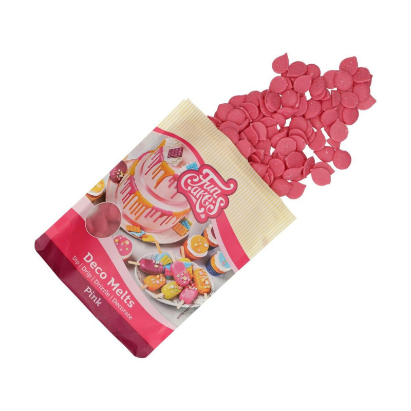 FunCakes Deco Melts Pink 250g-Cocodrip - Tårta och Baktillbehör