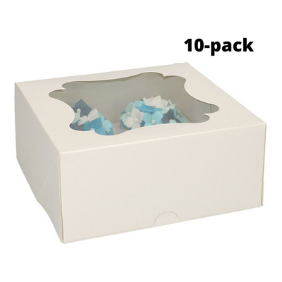 FunCakes Vit Cupcakes box för 4 muffins - 10pack-Cocodrip - Tårta och Baktillbehör