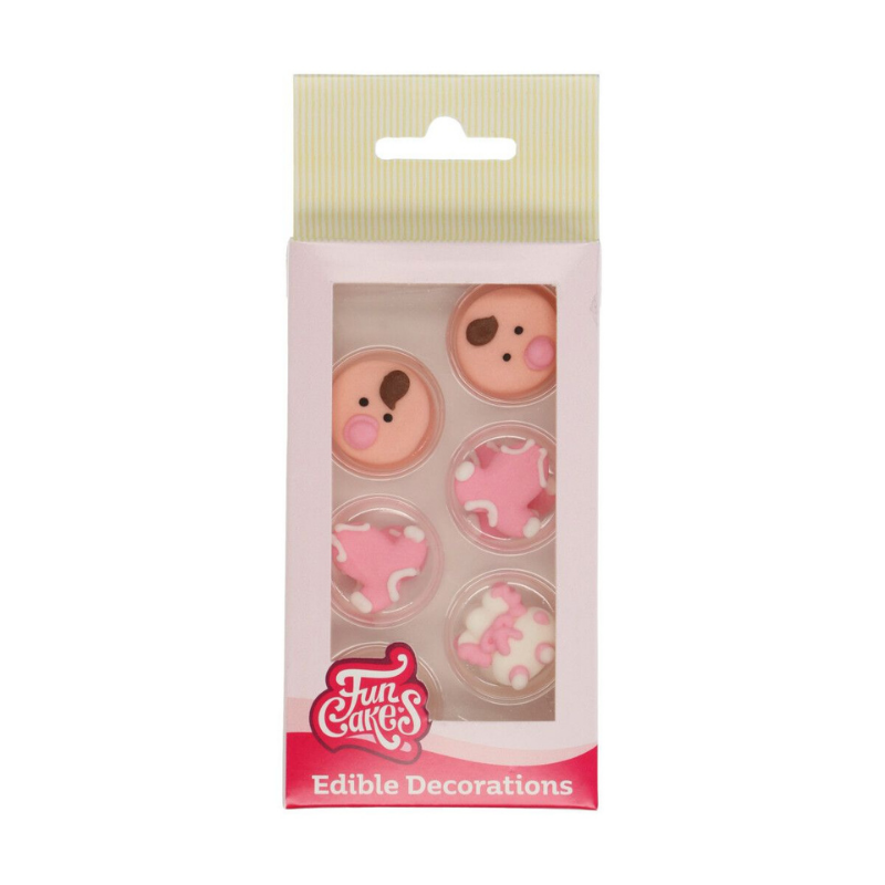 Sockerdekoration Baby Pink – FunCakes-Cocodrip - Tårta och Baktillbehör