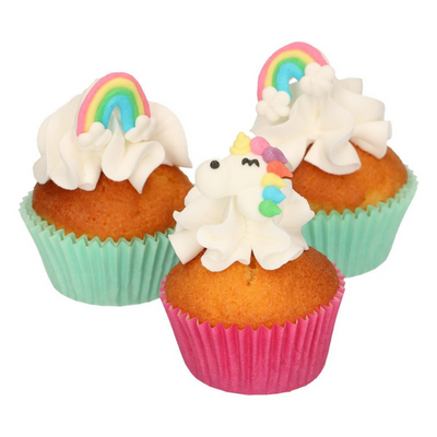 Sockerdekorationer Unicorn & Rainbow - FunCakes-Cocodrip - Tårta och Baktillbehör