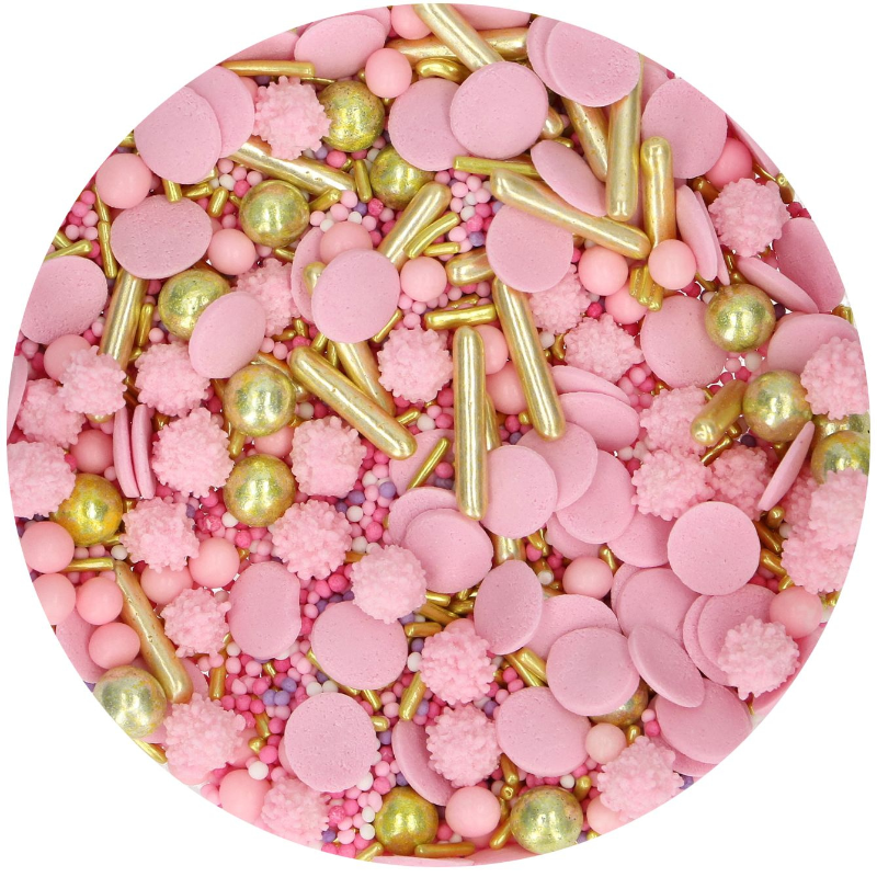 FunCakes Strössel Glamour Pink Medley-Cocodrip - Tårta &amp; Baktillbehör