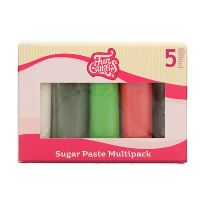 Sockerpasta FunCakes - Multipack Jul Färger-Cocodrip - Tårta &amp; Baktillbehör