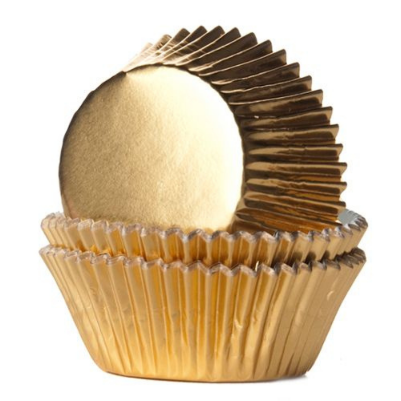 Muffinsformar Guld Folie – House Of Marie 24st-Cocodrip - Tårta och Baktillbehör