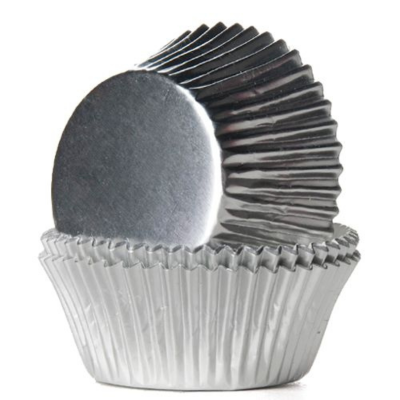 Muffinsformar Silver Folie – House Of Marie 24st-Cocodrip - Tårta och Baktillbehör