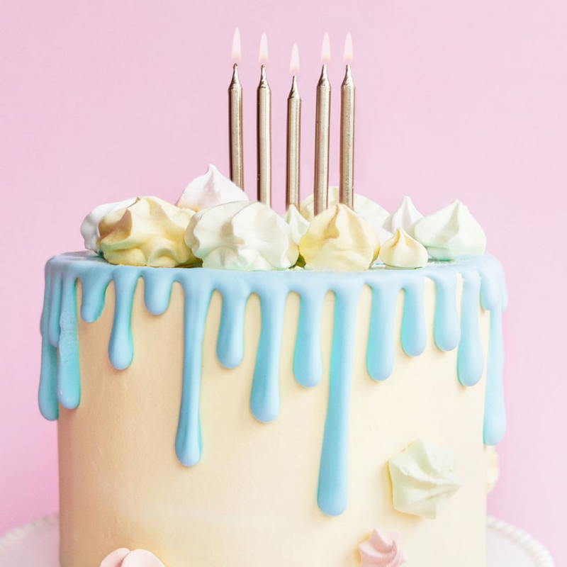 Tårtljus Små Guld 6st-Cocodrip - Tårta och Baktillbehör
