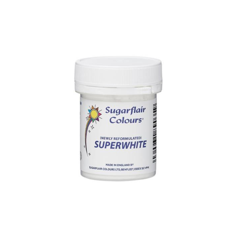 Superwhite Färgpulver Icing Whitener - Sugarflair-Cocodrip - Tårta &amp; Baktillbehör
