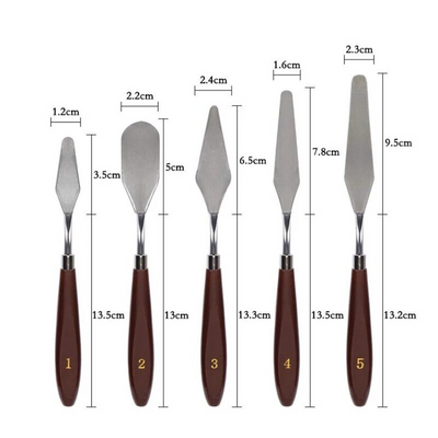 Spatel Palettkniv 5 delar set-Cocodrip - Tårta &amp; Baktillbehör