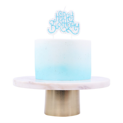 Tårtljus PME Happy Birthday Blå Glitter-Cocodrip - Tårta &amp; Baktillbehör