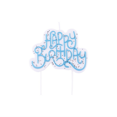 Tårtljus PME Happy Birthday Blå Glitter-Cocodrip - Tårta &amp; Baktillbehör
