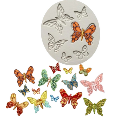 Små Fjärilar Silikonform-Cocodrip - Tårta och Baktillbehör