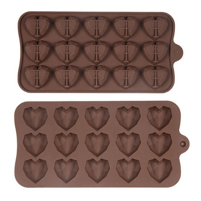 Silikonform Mini Geo Hearts Hjärtform-Cocodrip - Tårta och Baktillbehör