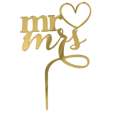 Mr & Mrs Heart Topper – 1st-Cocodrip - Tårta och Baktillbehör