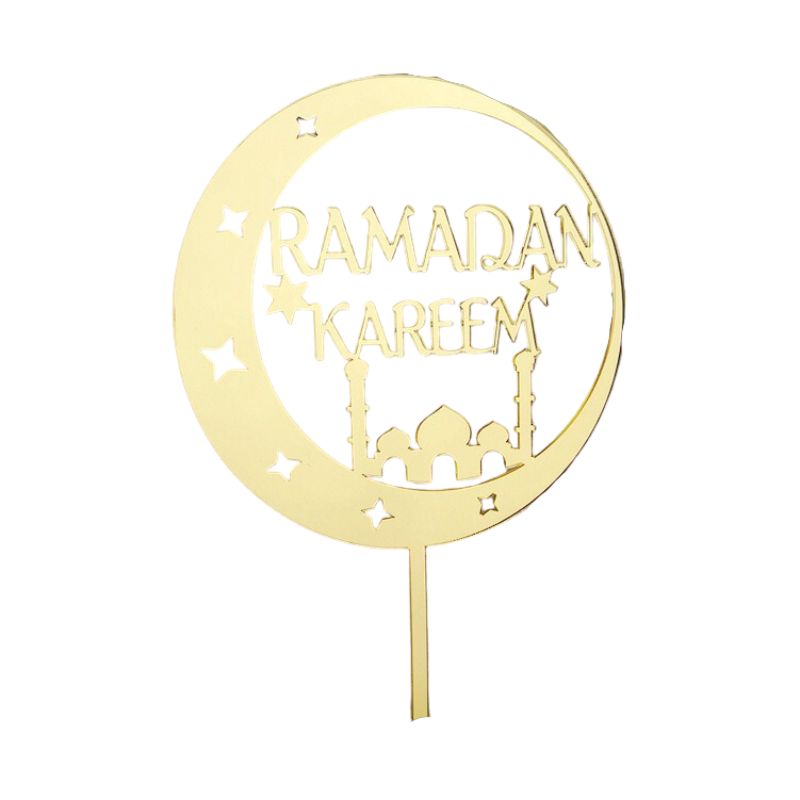 Ramadan Kareem Cake Topper Guld - 1st-Cocodrip - Tårta &amp; Baktillbehör
